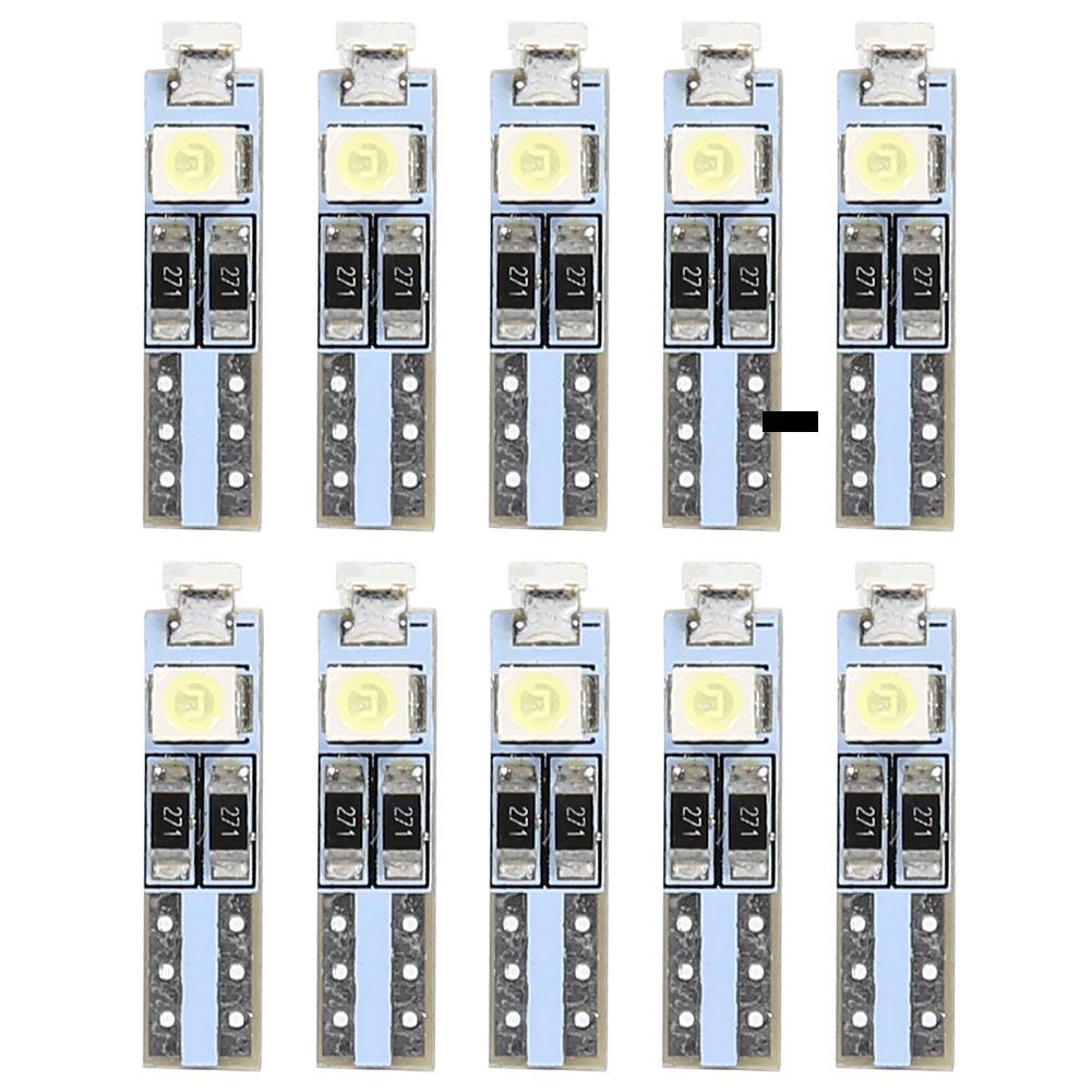 

10pcs Car T5 3 LED SMD 3528 LED Light Bulbs for Instrument Cluster Lamp, 501 Original