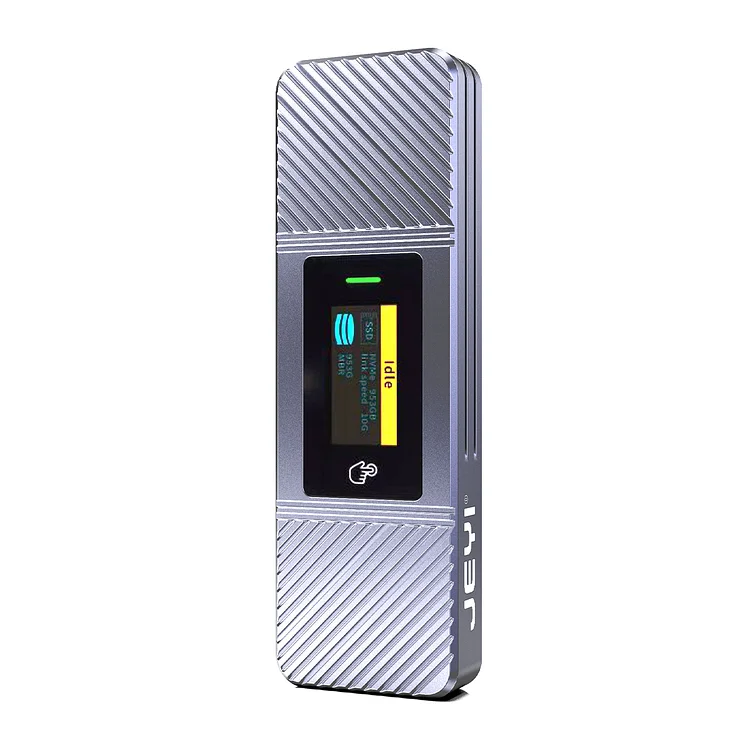 JEYI Visual Smart M.2 NVMe NGFF SSD Enclosure, Supports 5s