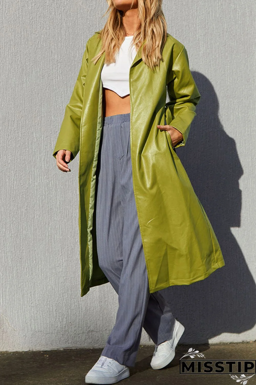 Black Elegant College Solid Solid Color Turn-back Collar Outerwear