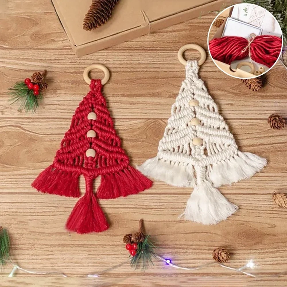 Handmade Christmas tree DIY cotton rope woven material pack