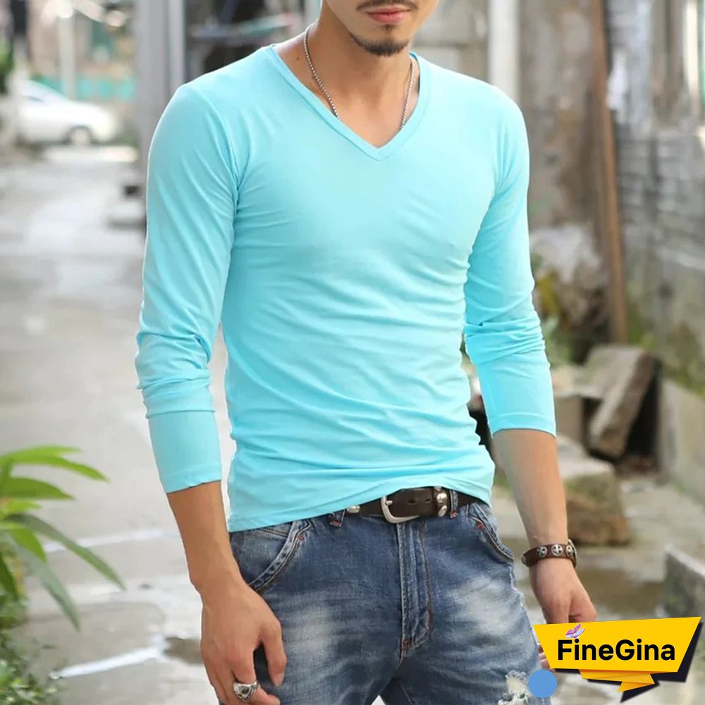 Black Casual Solid Solid Color V Neck Tops