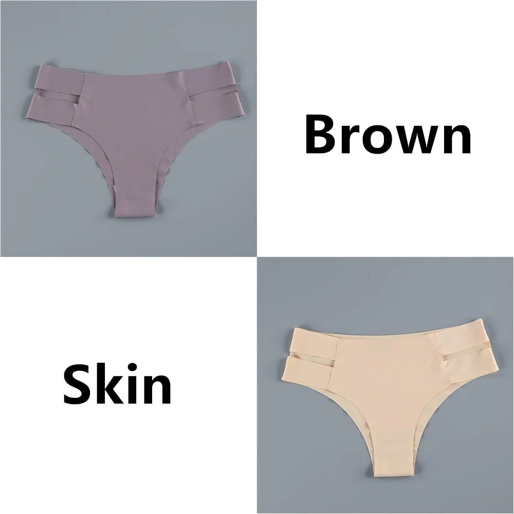 Seamless Women Pantys Girls Thongs Low Waisted Soft Woman Panties Briefs Fashion Solid Colors M-XL Sexy Underpants For Women New