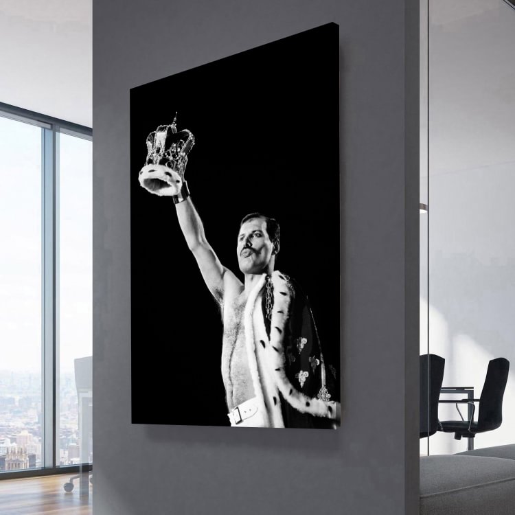 Freddie Mercury Raise the Crown Canvas Wall Art MusicWallArt