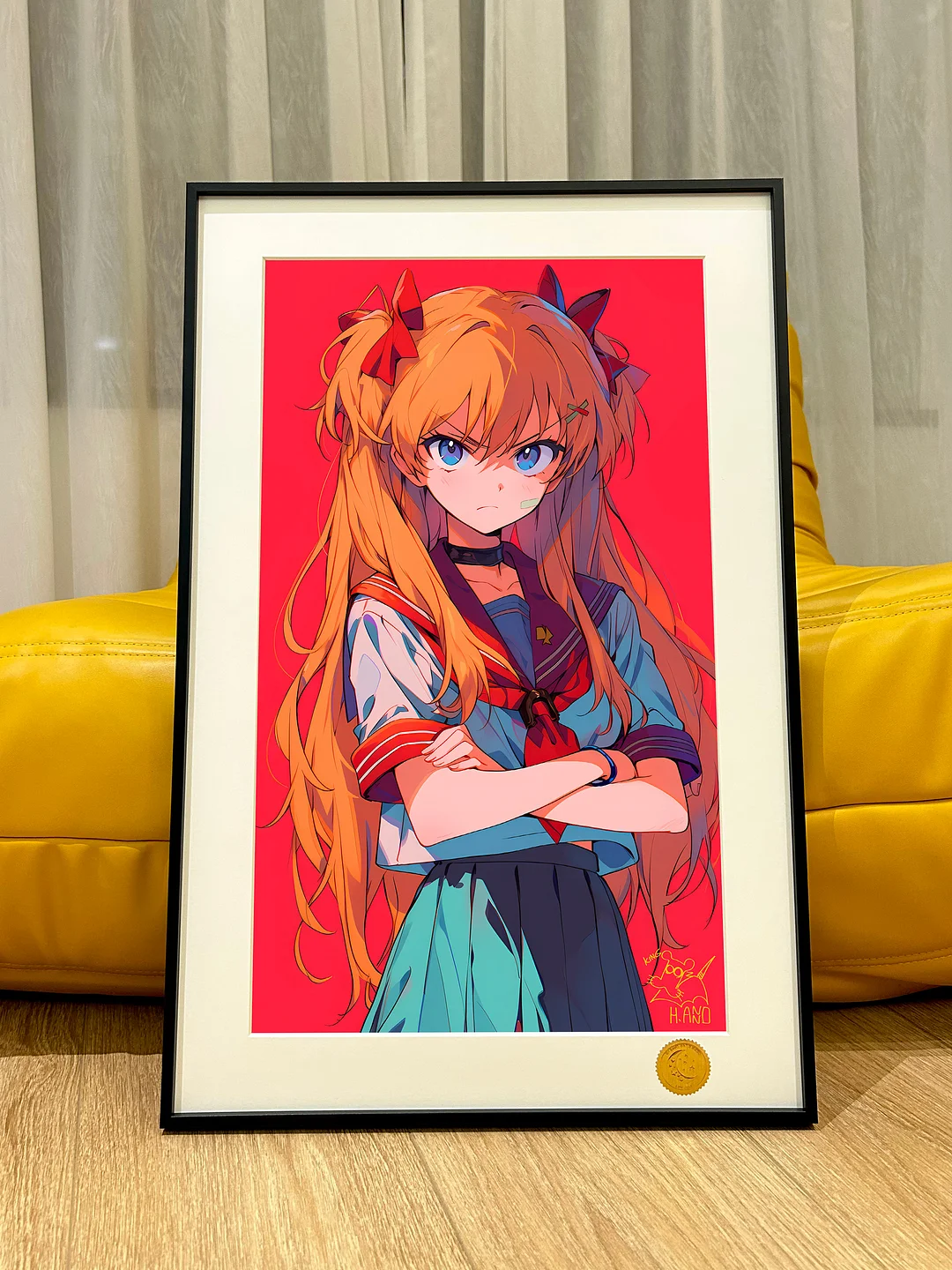 Angry Asuka Langley Soryu Decorative Painting - (EVA) Neon Genesis  EVAngelion - Xingkong Studio