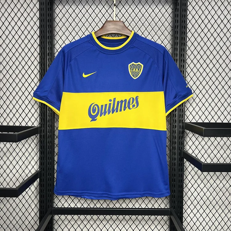 2000-01 Retro Boca Juniors Home Football Jersey