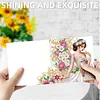 6pcs Diamond Painting Dream Girl Greeting Card Kits with Envelopes for Family Friend Gifts