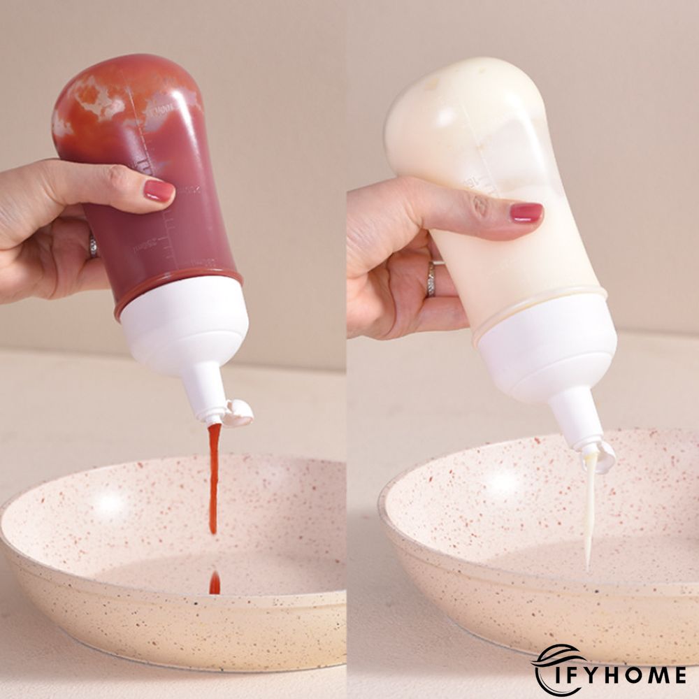 3PCS Portable Plastic Sauce Squeeze Bottle Tomato Ketchup Oil-consuming Seasoning Bottle | IFYHOME