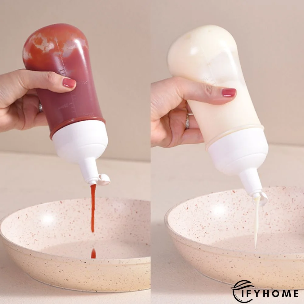 3PCS Portable Plastic Sauce Squeeze Bottle Tomato Ketchup Oil-consuming Seasoning Bottle | IFYHOME