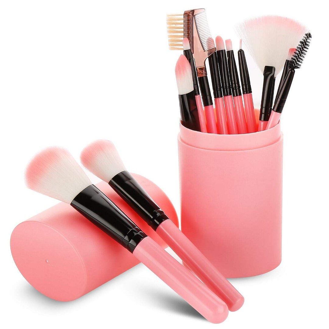 12 Pcs Makeup Brushes for Foundation Eyeshadow Eyebrow Eyeliner Blush Powder Concealer Contour