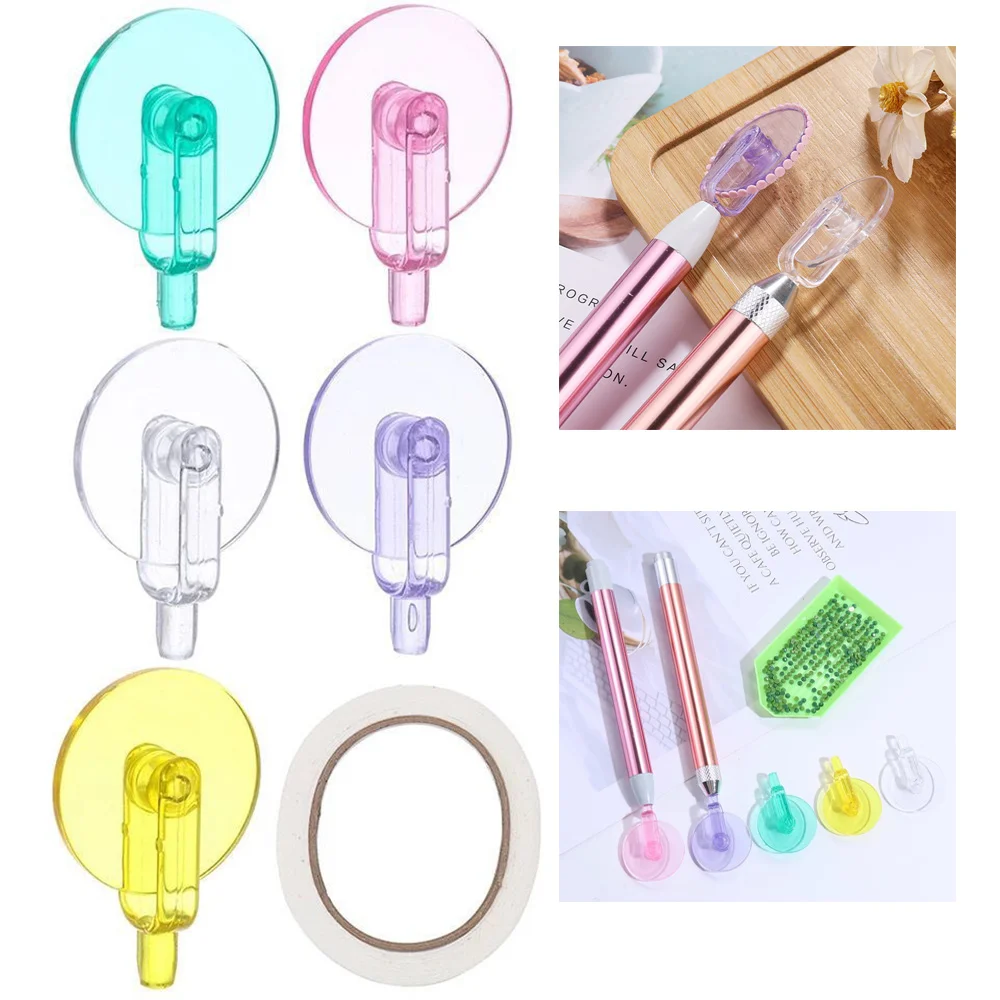5PCS New 5D DIY Diamond Painting Pen Tool Scroll Wheel Head And Stickers Diamond Embroidery Accessories For Diamond Drill Pens