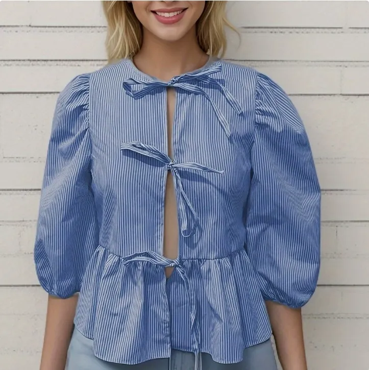 Brownm Brownm Women's Clothing New Fashion Loose Long-Sleeved Plaid Love With Shirt Women
