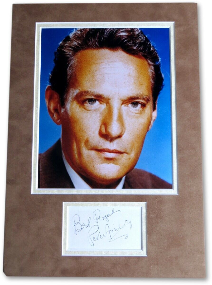 Peter Finch Signed Autographed Matted Index Card Photo Poster painting Network JSA QQ62733