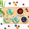 8pcs DIY Anti Slip Sea living Coasters Stackable Creative for Tabletop Protection