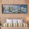 Seaside Christmas Town-14CT Stamped Cross Stitch Egyptian Cotton 117*46cm/46.06*18.11in(Big Size) tapestrymarket