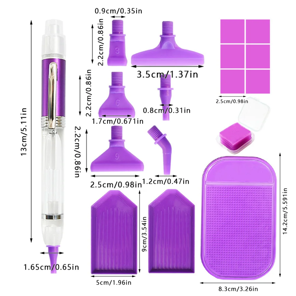 Diamond Painting Pen Diamond Art Drill Pen LED Light Multifunction for Beginners