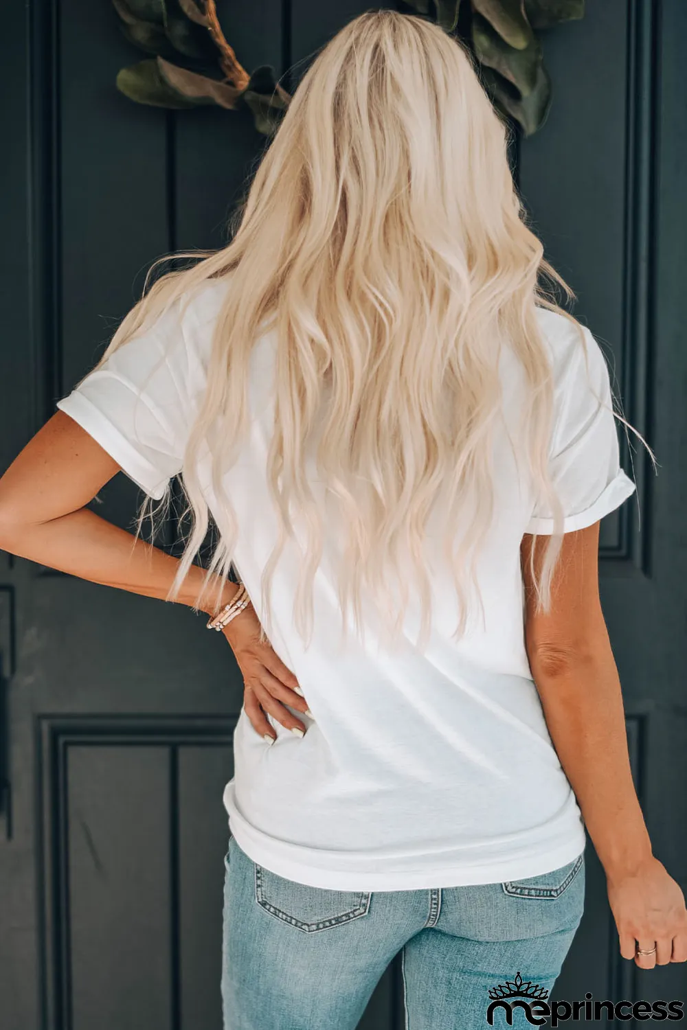 White Tis The Season Pumpkin Graphic Print Crew Neck T Shirt