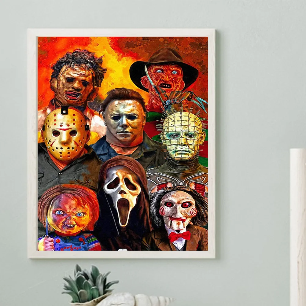Diamond Painting - Full Round Drill - Horror Characters(Canvas|40*50cm)