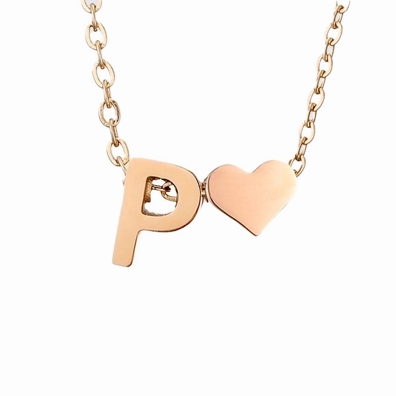 Stainless Steel Titanium Steel 14K Gold Plated Fashion Plating Letter Necklace