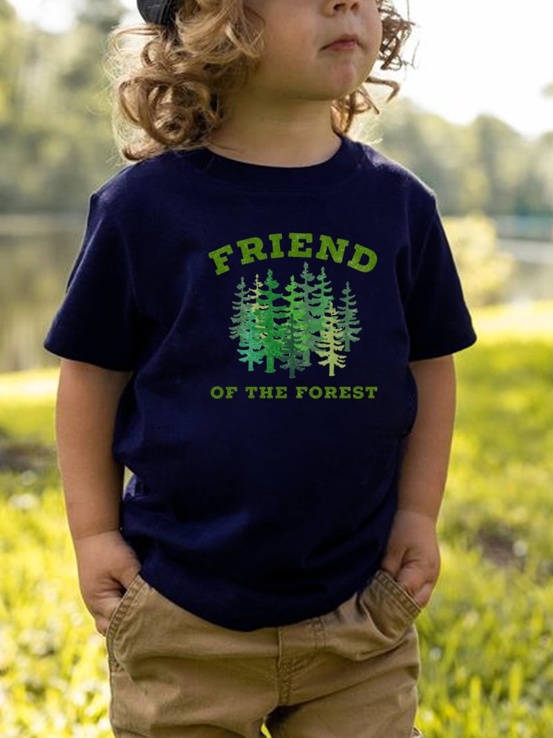 Friend Of The Forest Printed Boy's T-Shirt in  mildstyles