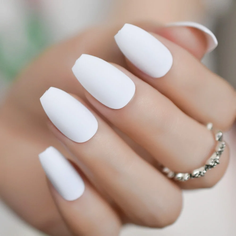 Rose Gold 24 Full Cover False Nails Gorgeous Glitter Ballerina Acrylic Nail Tips 12 sizes Full Coverage DIY Tips with Adhesive-Nail Inspo