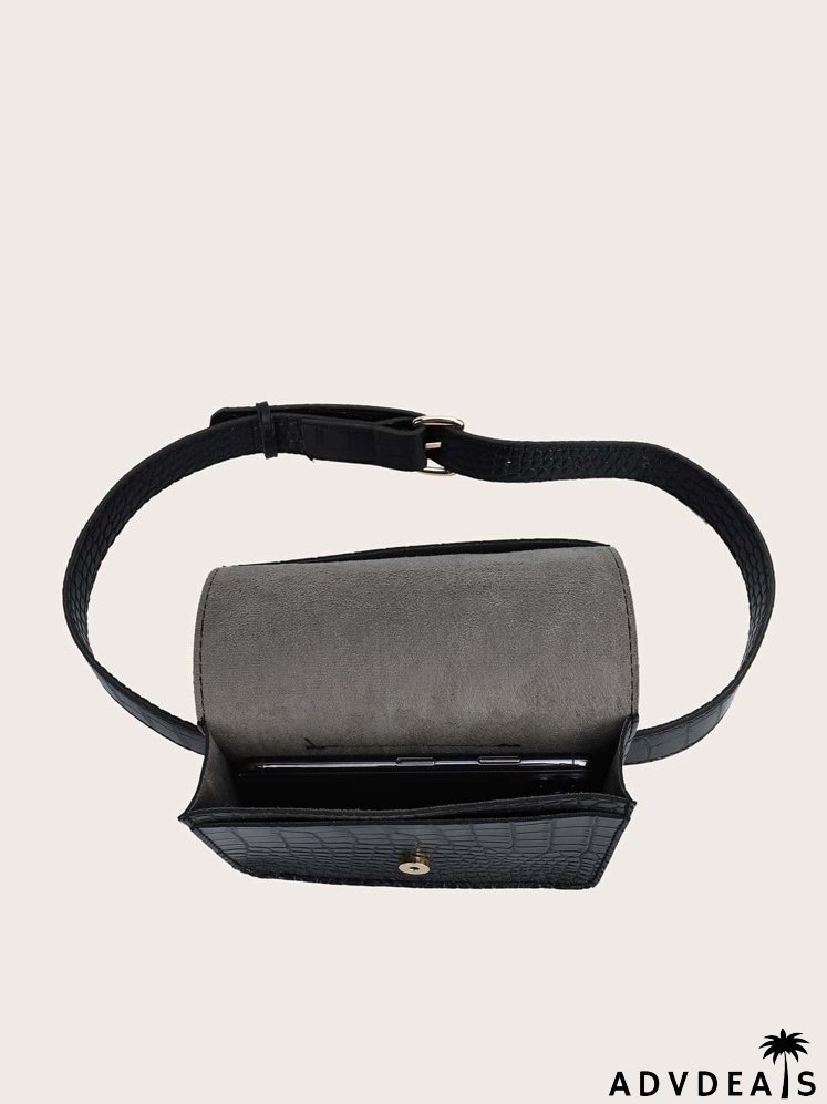 Croc Embossed Belt Bag