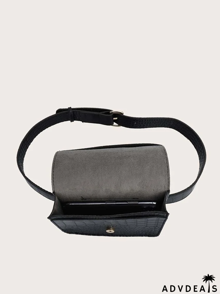 Croc Embossed Belt Bag