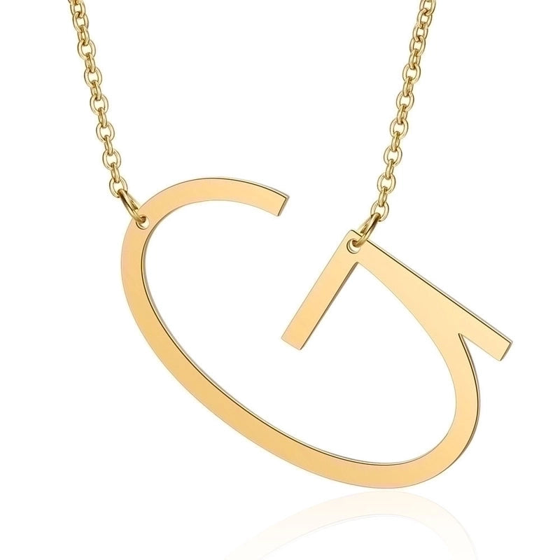 Stainless Steel Fashion Polishing Letter Necklace