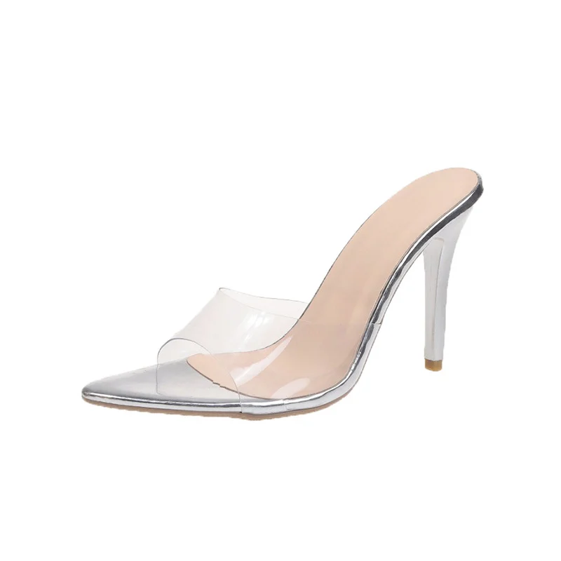 Breakj Breakj Women's New Temperament Women's Shoes In The Summer Of 2025, With Transparent Words With Fine Heeled Sandal Shoes