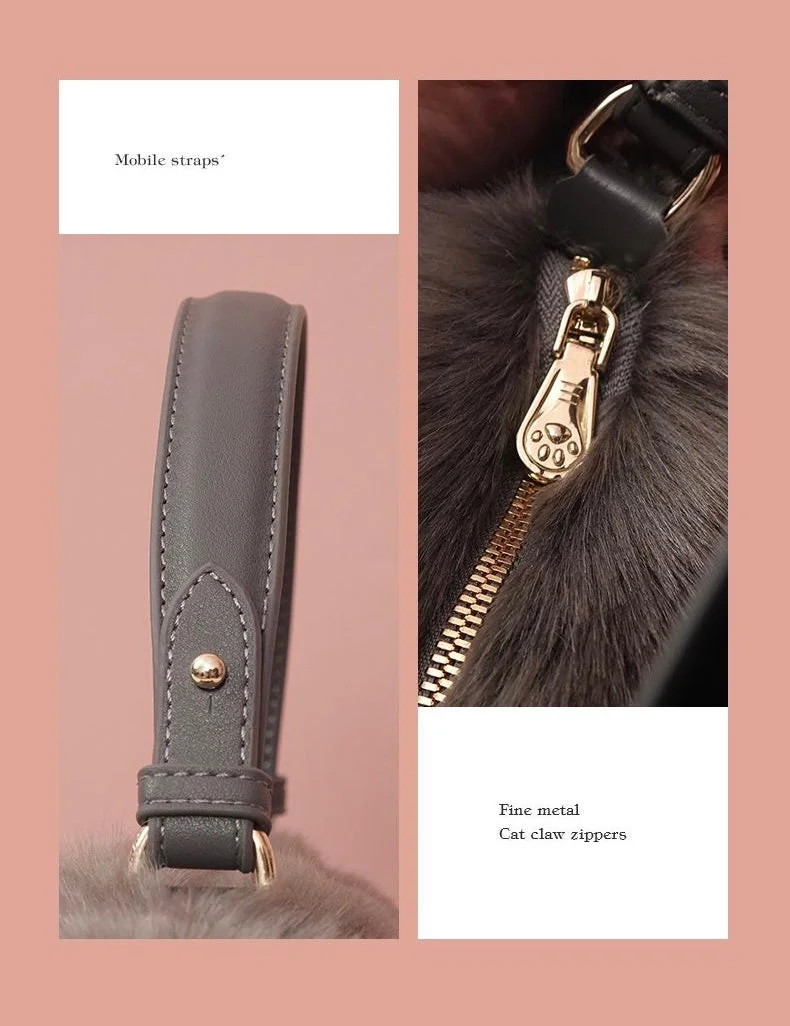 Fluffy British Blue Cat Bag Cat Purse