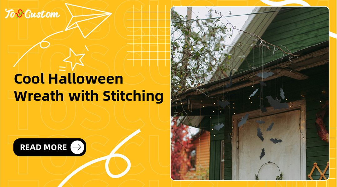 Cool Halloween Wreath with Stitching
