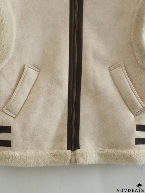 Contrast Zip Up Fleece Vest