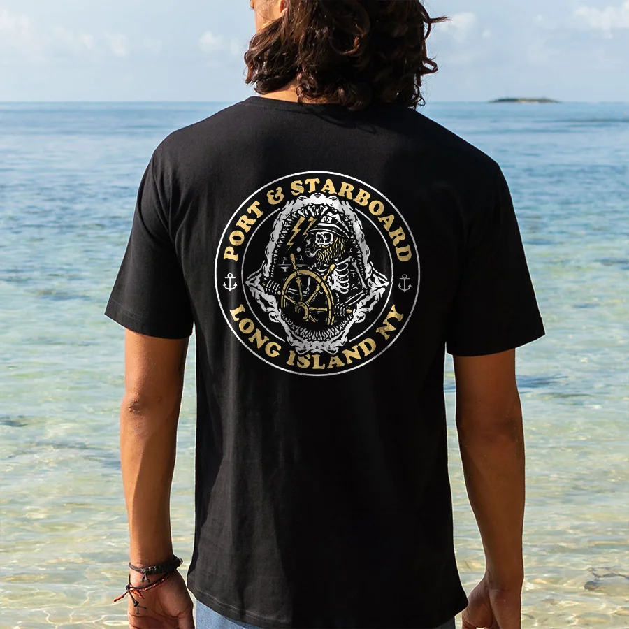 Port & Starboard Long Island NY Printed Men's T-shirt
