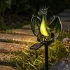 Resin Guardian Solar Garden Stake Light Waterproof Outdoor Figurine
