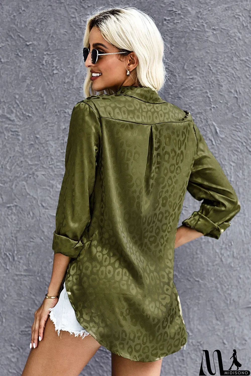 MidiSono - Embossed Button Shirt