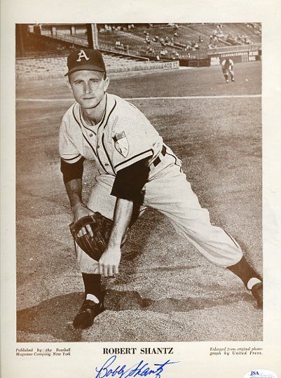 Bobby Shantz 1950`s Signed Jsa 10x12 Baseball Mag Premium Authentic Autograph