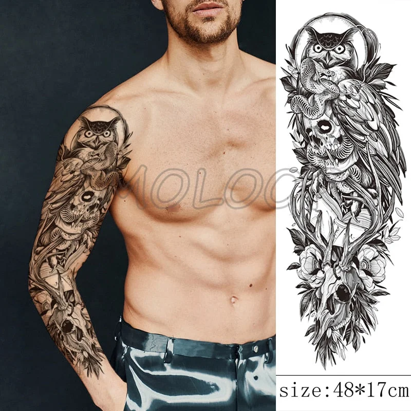 Waterproof Temporary Tattoo Sticker Jesus Virgin sister Peace Pigeon bird flower Full Arm Tatoo Flash Fake Tatto for Men Women