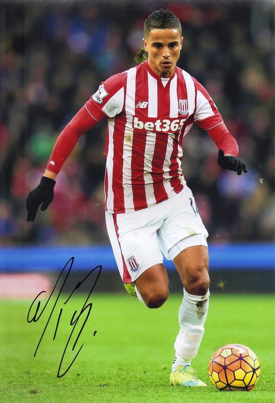 Ibrahim Afellay Signed 12X8 Photo Poster painting Stoke City Genuine Autograph AFTAL COA (1911)