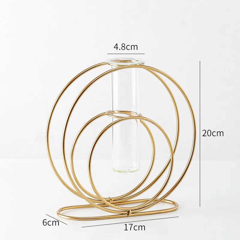 Nordic Simple Flower Stand Iron Frame Vase Simple Family Flower Rack Bottle Ornament Christmas Decoration Pot Holder jarrones