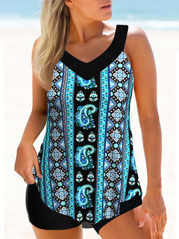 Women Long Sleeve V-neck Graphic Floral Printed Top