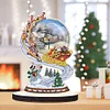 DIY Christmas Crystal Ball Diamond Painting Single-sided Wooden Desktop Ornaments