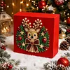 DIY Diamond Art Christmas Gift Box Red Hardboard Holiday Craft Decor Kit