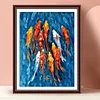 Full Embroidery Koi Fish DIY Cross Stitch Kits Stamped 11CT Needlework Sets