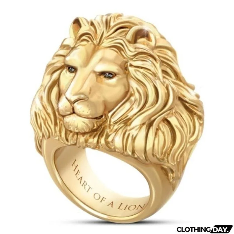 Popular Exaggerated Lion Head Rings For Men