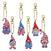 6pcs Diamond Painting Key Rings Hanging Ornaments Cartoon DIY Gifts