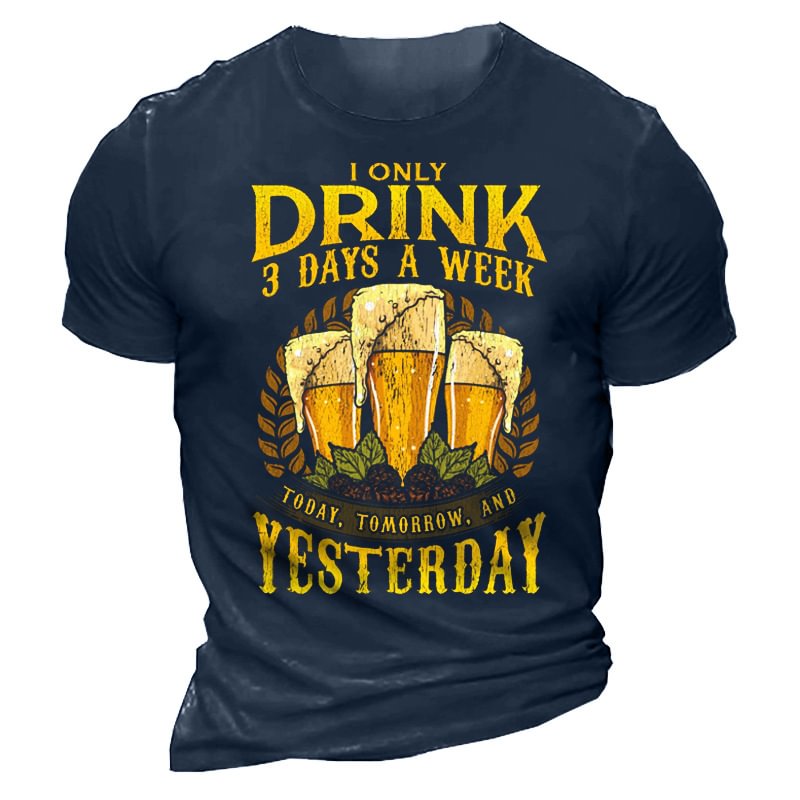 I Like To Have At Least 5 Practice Beers Men's Vintage Cotton T-Shirt-Compassnice®