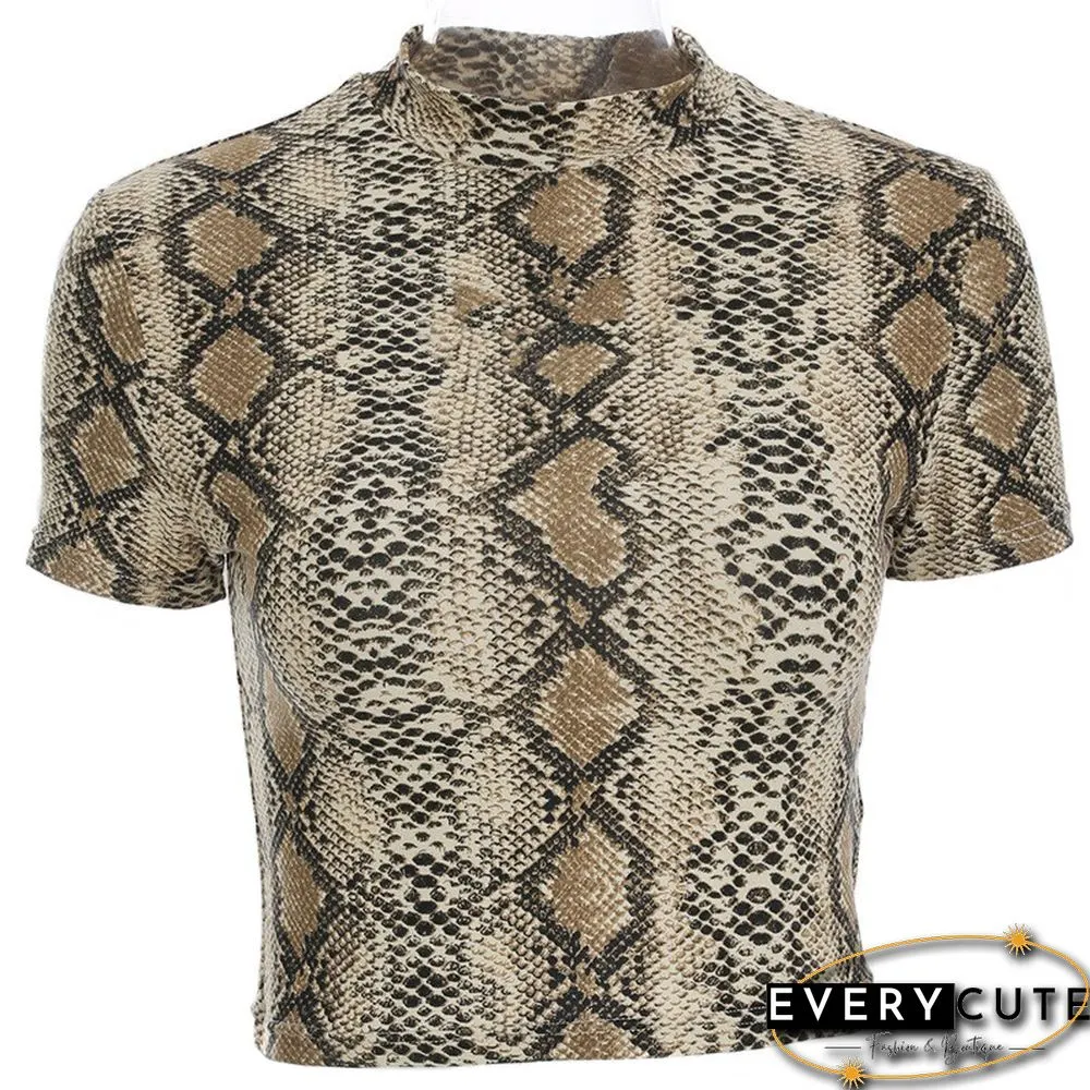 Sexy Snake Print Crop Top For Women!