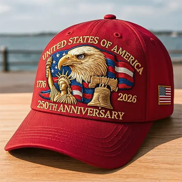 🔥Last Day 50% OFF - Eagle & Liberty &ndash; United States 250th Anniversary Embroidered Hat✨(Breathable & Lightweight Comfort & Unisex Fit)