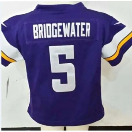 Toddler  Vikings #5 Teddy Bridgewater Purple Team Color Stitched NFL Elite Jersey