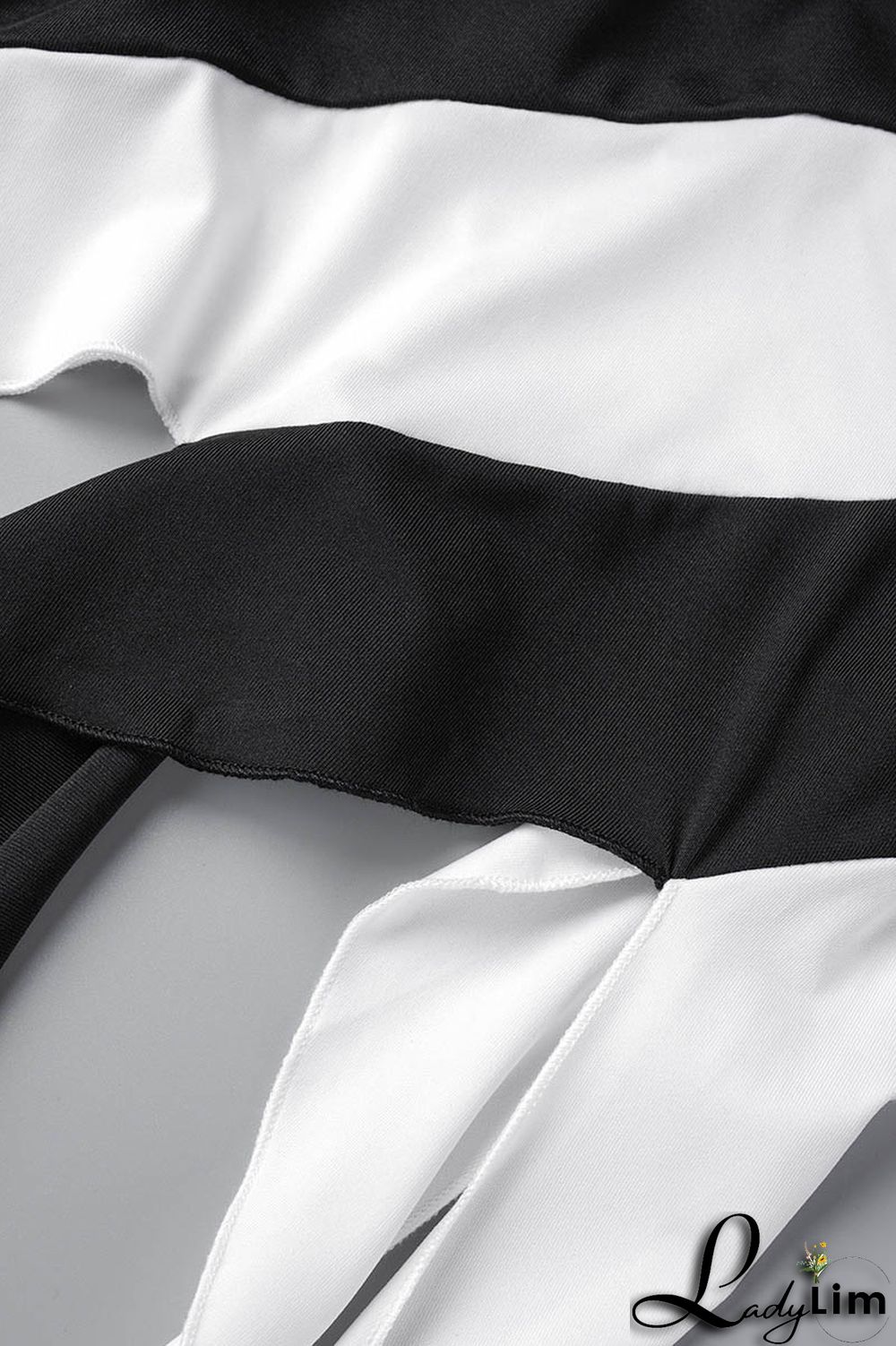 Orange Sexy Patchwork Tassel Contrast Oblique Collar Sleeveless Two Pieces