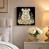 DIY Pearl Painting Mouse for Home Wall Decor with Frame(30x30cm)